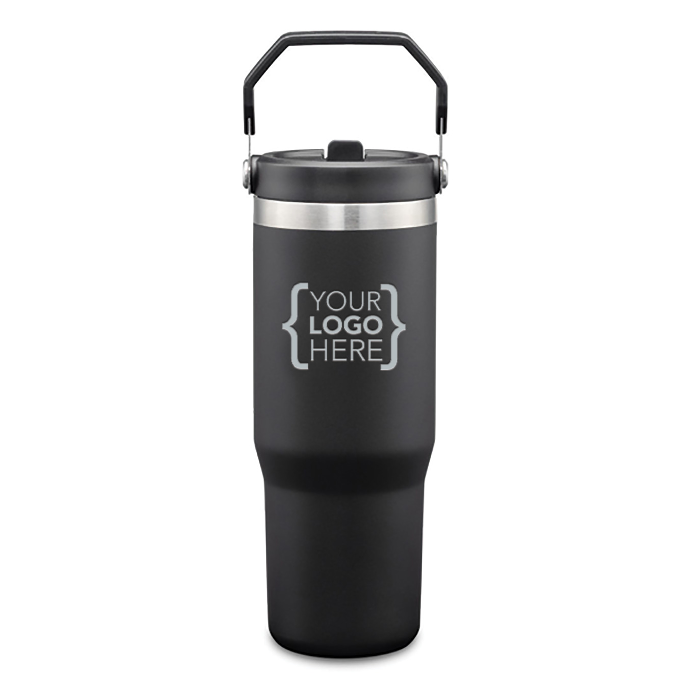 30oz Revive Stainless Steel Lead Free Tumbler W/Handle & Straw - Includes 1 Color Logo