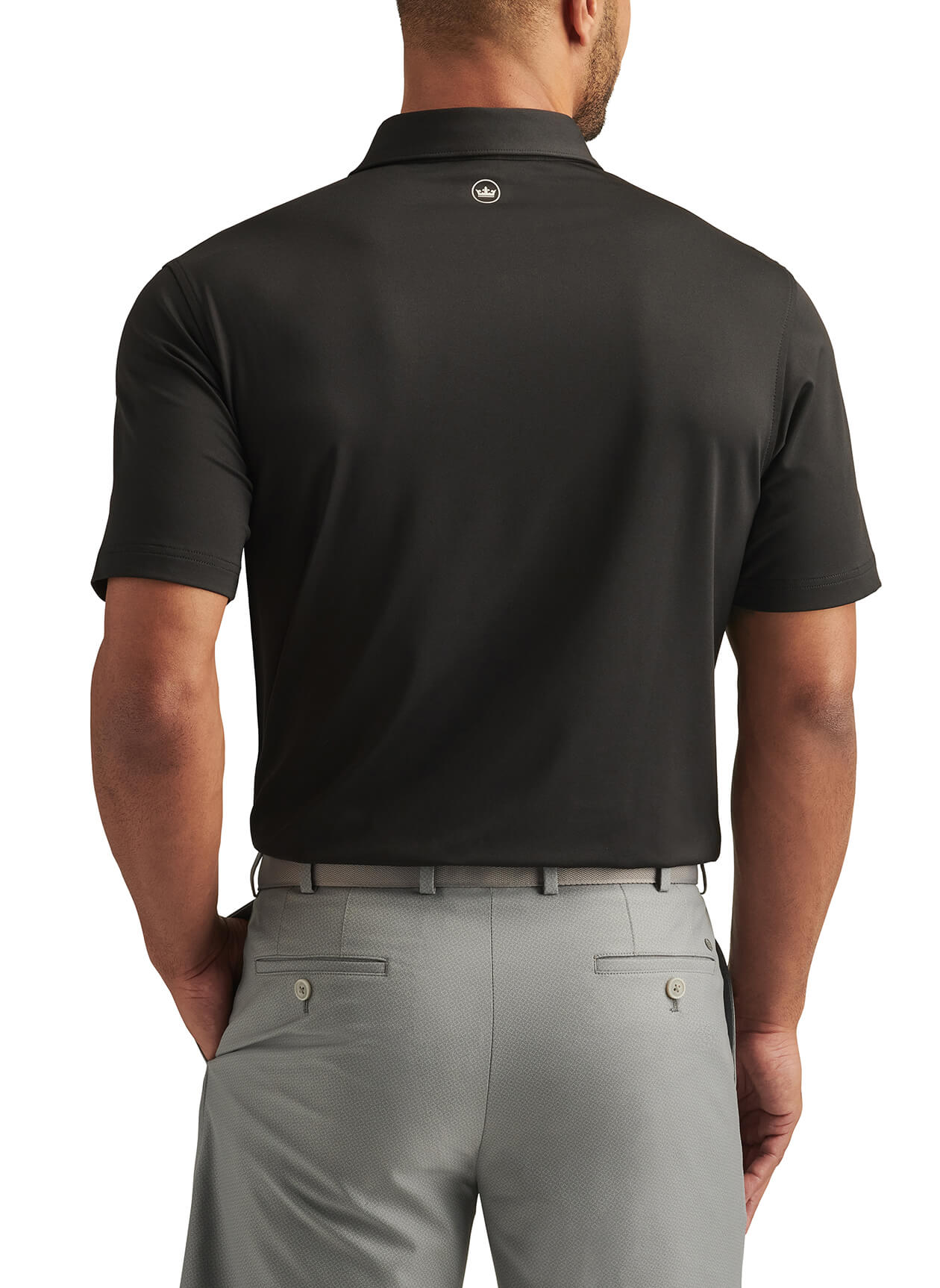 Peter Millar Men's Solid Performance Polo - Self Collar