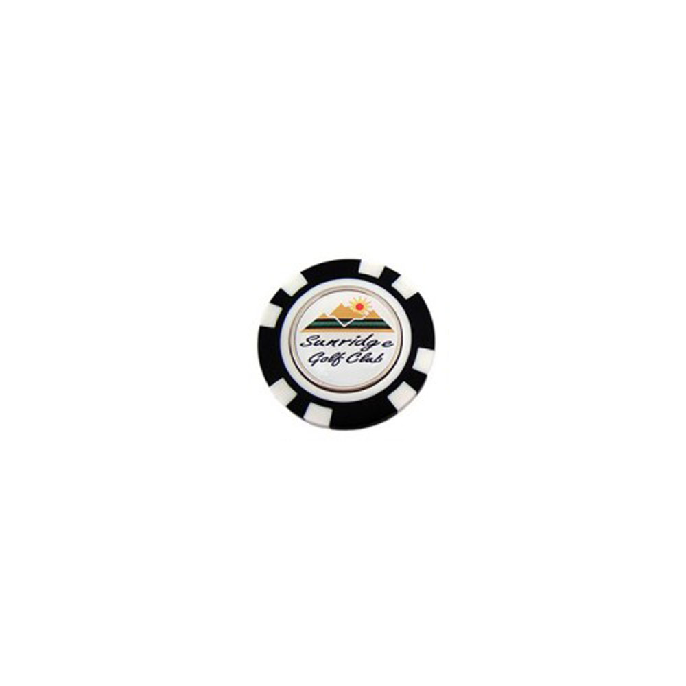 Plastic Poker Chip with Magnetic Ball Marker