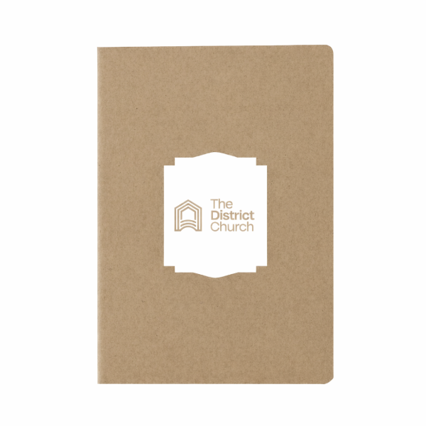 Stitches Recycled Paper Notebook with PMS 9224 C imprint