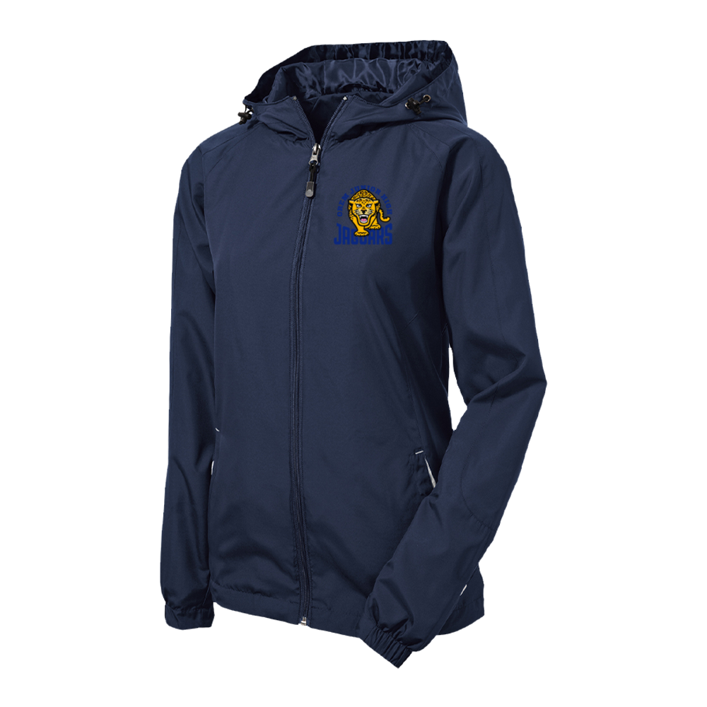 Sport-Tek Women's Colorblock Hooded Ragland Jacket